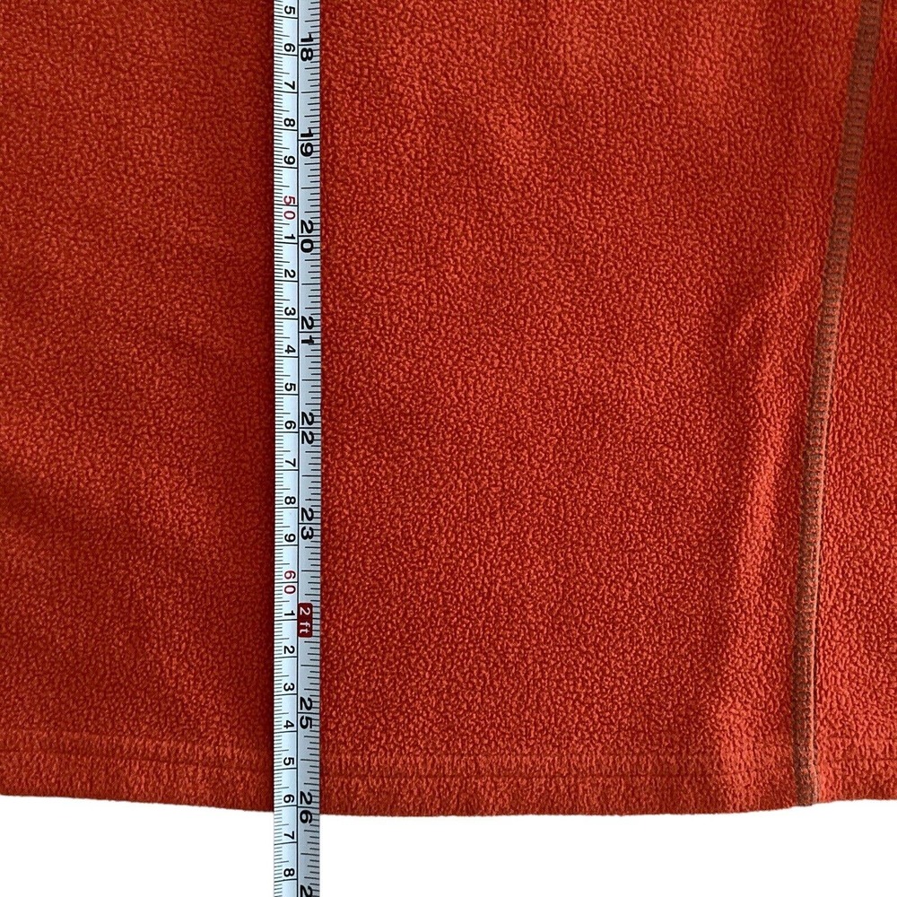 Eddie Bauer Sz Medium Mens 1/4 Zip Fleece Pullover Sweatshirt Orange Long Sleeve - Picture 9 of 12